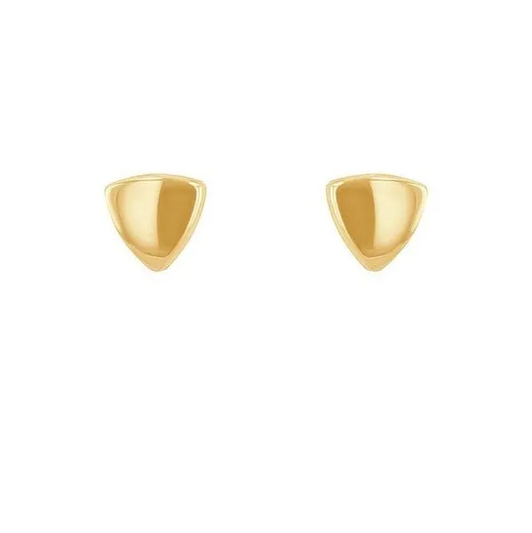 Eppi Eppi Goldene dreieckige Ohrstecker Kamali, Gelb, – Produktbild 1 von 2