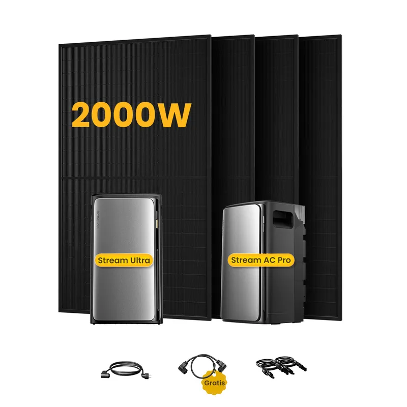EcoFlow EcoFlow Stream Ultra, All-in-One Speicher für Balkonkraftwerke, mit 4 x 500 Bifaziale Solarmodule, by Powerness - Stream Ultra + Stream AC Pro | 3840Wh / ohne Zubehör / Standardversand – Produktbild 1 von 1