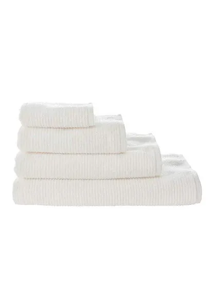 hessnatur hessnatur Frottier Handtuch Rippstruktur aus reiner Bio-Baumwolle, Naturweiss, – Produktbild 3 von 4