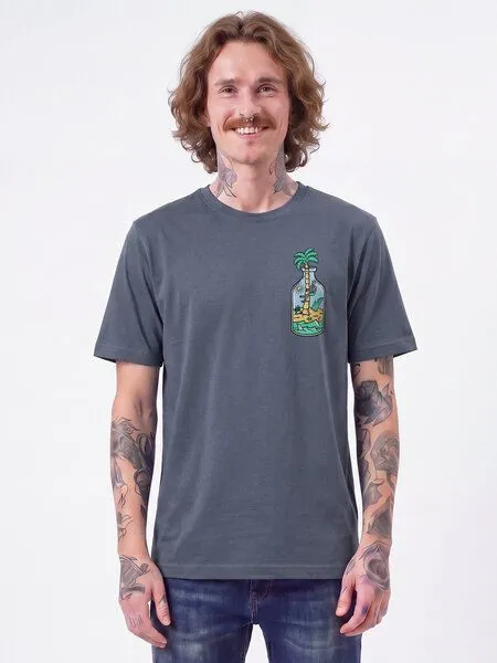 watapparel watapparel T-Shirt Unisex Holiday in a bottle, Blue grey, – Produktbild 2 von 2
