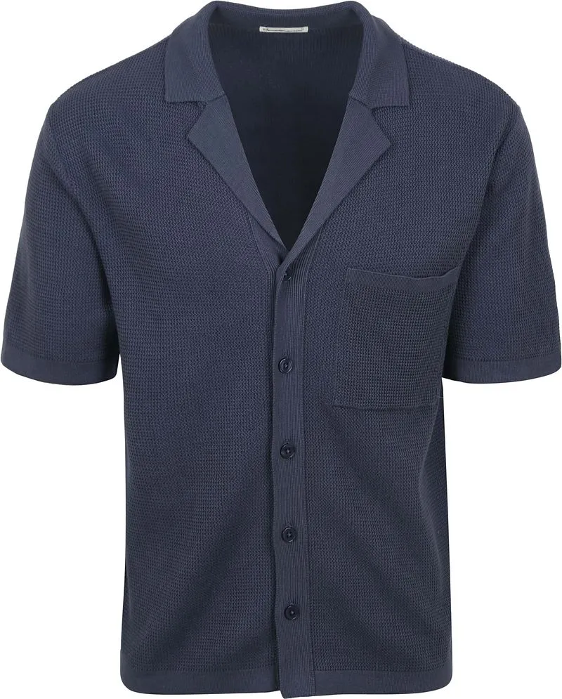 KnowledgeCotton Apparel KnowledgeCotton Apparel Knitted Top Dunkelblau - Größe L, Dunkelblau, – Produktbild 2 von 3