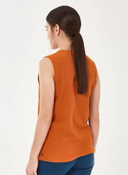 ORGANICATION ORGANICATION Top aus Bio-Baumwolle in Jacquard Jersey, Caramel, – Produktbild 4 von 4