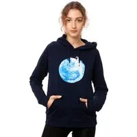 FellHerz FellHerz Damen Hoodie Moon Girl navy, Bio Fair und Vegan – Produktbild 1 von 3