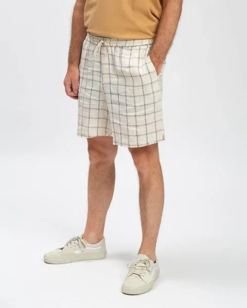MATONA Matona Sommerliche kurze Hose aus Leinen für Männer / Linen Shorts, Blue net, – Produktbild 1 von 4