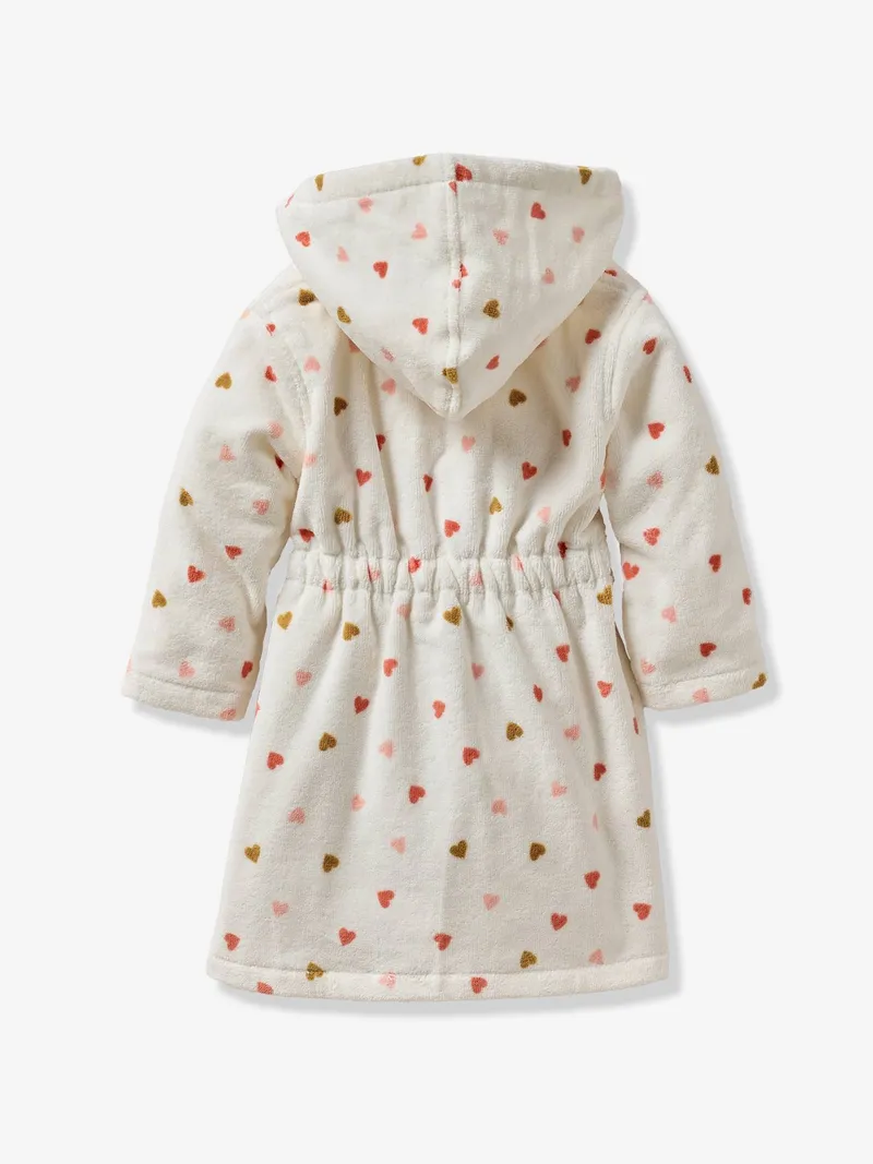 Vertbaudet Bademantel HERZ Baby personalisierbar, Weiß bedruckt, – Produktbild 4 von 4