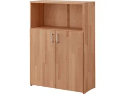 TPT Regalschrank "buxing solid" mit 2 kurzen Türen B 80 x T 33 x H 112 cm, glatte Front, Buche – Produktbild 1 von 1