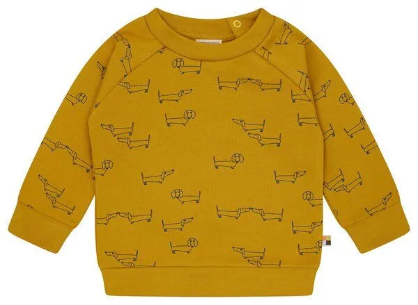 loud + proud loud + proud Babys & Kinder Sweatshirt mit Alloverdruck, GOTS-zertifiziert, Curry(gelb), – Produktbild 1 von 2