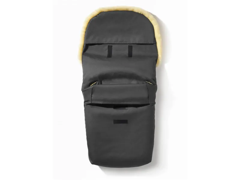 Hofbrucker Hofbrucker Fußsack Kinderwagen Lammfell Polaris Maße: 105 x 40 x 10 cm, Grau, – Produktbild 3 von 5