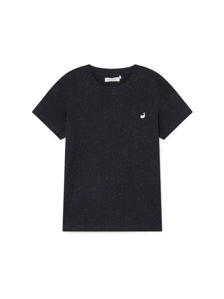 TWOTHIRDS TWOTHIRDS Basic Shirt Vegan "Sepanggar" aus Bio-Baumwolle, Black neps, – Produktbild 2 von 3