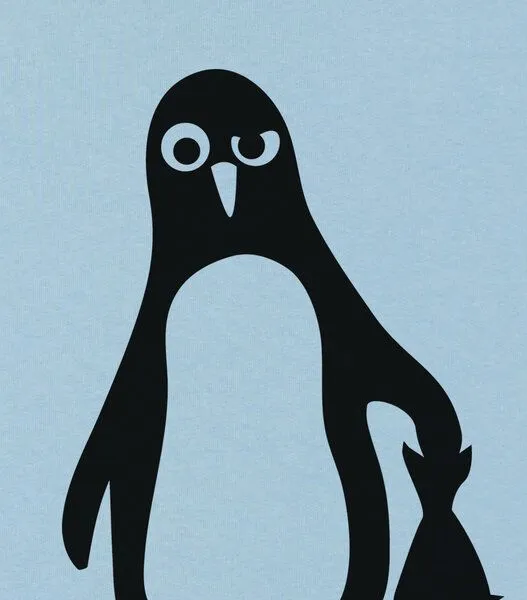 päfjes päfjes Pinguin Paul mit Fisch - Fair Wear Unisex Sweater, Blau (sky blue), – Produktbild 4 von 4