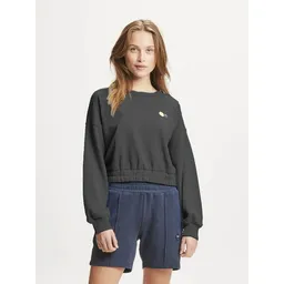 KnowledgeCotton Apparel KnowledgeCotton Apparel Cropped Sweat Pullover KCA X SMILEY® aus Bio-Baumwolle – Produktbild 1 von 1