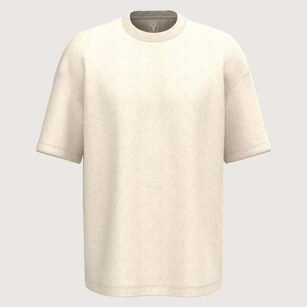 YTWOO YTWOO Oversize T-Shirt French Terry Ultraheavy, Raw natural, – Produktbild 1 von 4