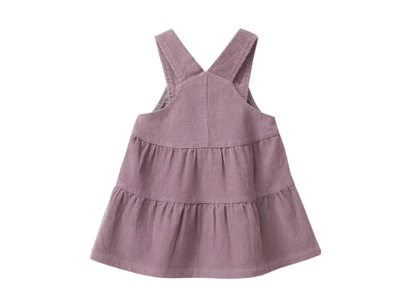 People Wear Organic People Wear Organic Kord-Kleid Bio-Baumwolle (kbA) grauviolett 74/80, Lila, grau, – Produktbild 2 von 2