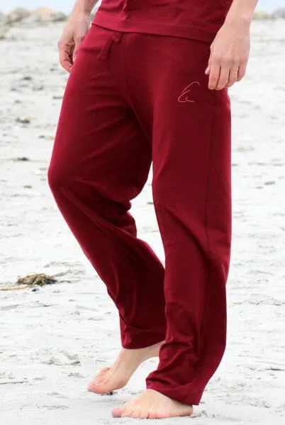 ESPARTO ESPARTO Yogahose Sitaara für Herren & Damen "Boyfriend Style", Granatrot, – Produktbild 1 von 4