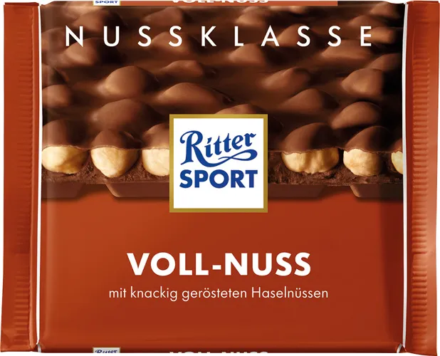 Ritter Sport Ritter Sport Schokolade, Ritter Sport Nuss Klasse Voll Nuss mit ganzen Haselnüssen 100g – Produktbild 3 von 3