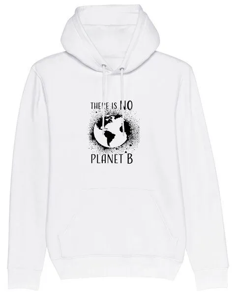 Human Family Human Family Bio Unisex Hoodie - "Charmer - NO Planet B" in verschiedenen Farben, Weiss, – Produktbild 1 von 4