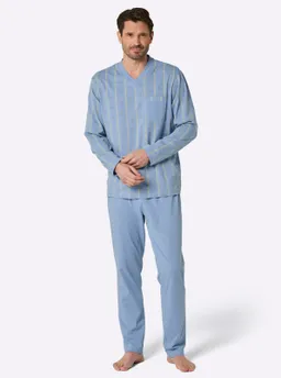 wäschepur men Schlafanzüge bleu + salbei – Produktbild 1 von 1