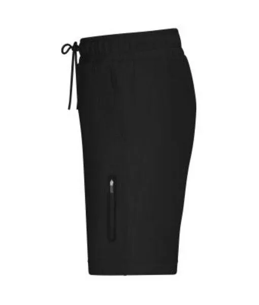 Daiber Daiber Herren Kurze Hose Sporthose Joggingshose Seitentaschen mit Reißverschluss, Schwarz, – Produktbild 2 von 3