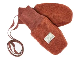 Pickapooh Pickapooh Baby und Kinder Fäustlinge Bio-Schurwolle Fleece redwood Gr. 1 (bis 9 Monate) – Produktbild 1 von 1