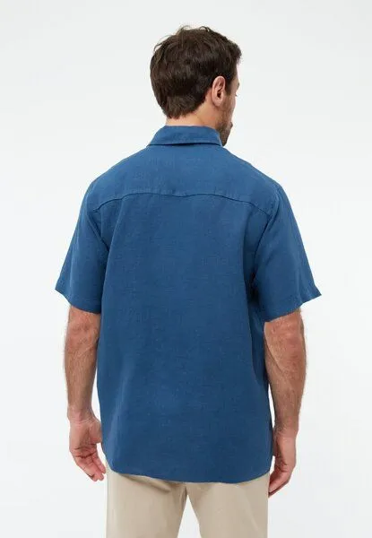 Givn Berlin Givn Berlin Kurzarmhemd GBKODA aus Leinen, Blazing blue (linen), – Produktbild 4 von 4