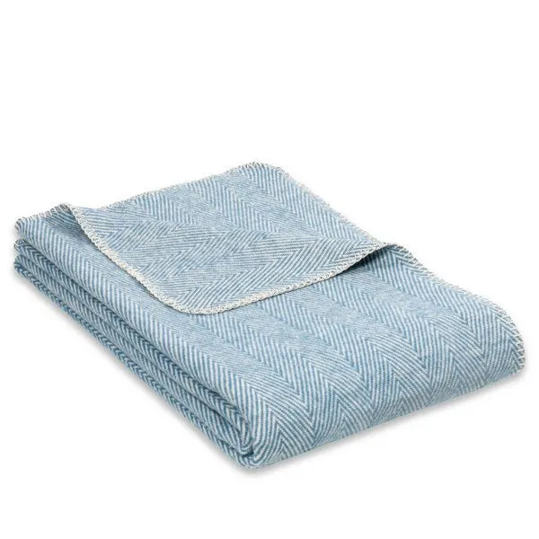 RIEMA Germany RIEMA Germany leichte Baumwolldecke FINN - 100% Bio-Baumwolle, Blau, – Produktbild 2 von 4