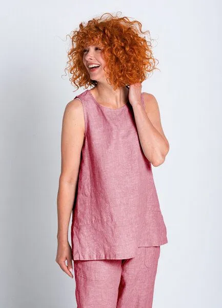 Heidekönigin Heidekönigin Leinen Longtop Delavé, Rosa, – Produktbild 1 von 2