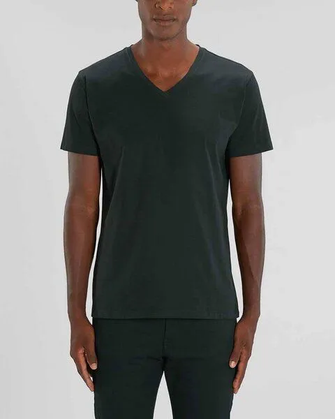 YTWOO YTWOO 3er Pack Herren T-Shirt mit V-Ausschnitt, Bio-Qualität, Schwarz, – Produktbild 2 von 3