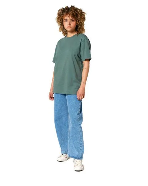 YTWOO YTWOO Nachhaltiges schweres Unisex T-Shirt, Grün, – Produktbild 3 von 4