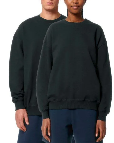 YTWOO YTWOO Oversized Sweatshirt aus reiner Bio-Baumwolle, Dry Handfeel, Schwarz, – Produktbild 1 von 4