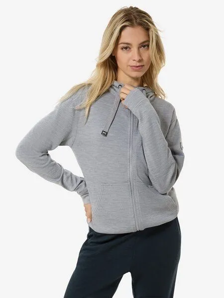 Super.Natural Super.Natural Kapuzenpullover Solution Bio für Damen, Merino, Cashmere grey melange, – Produktbild 1 von 4