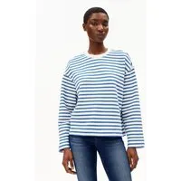 ARMEDANGELS ARMEDANGELS FRANKAA MAARLEN STRIPE Damen Sweatshirt aus Bio-Baumwolle, Undyed-dark morning, – Produktbild 1 von 1