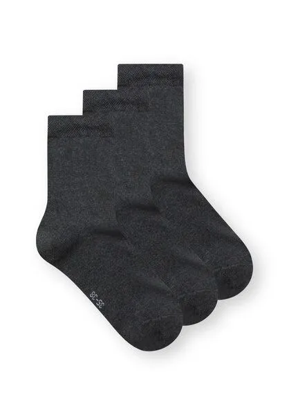 THOKKTHOKK ThokkThokk 3er-Pack Mid Socks Socken (GOTS, Fairtrade, Vegan), Anthrazit (grau), – Produktbild 1 von 4