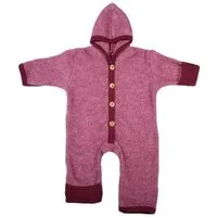 Cosilana Cosilana Baby Fleece Overall kbT Schurwolle Bio Baumwolle, Weinrot melange, – Produktbild 1 von 1