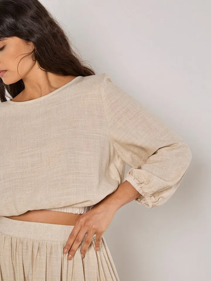 Apricot Apricot Midirock Midirock aus Leinen mit Falten, Grau, – Produktbild 4 von 4