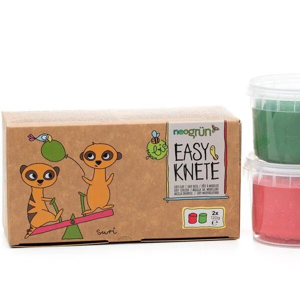 neogrün neogrün Easy-Knete 2er Set "Suri", Rot/grün, – Produktbild 6 von 6