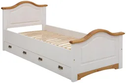 OTTO home Massivholzbett Konrad, Stauraumbett, Messinggriffe, rustikaler Landhausstil, mit FSC®-zertifiziertem Massivholz, Liegehöhe 40 cm – Produktbild 1 von 1