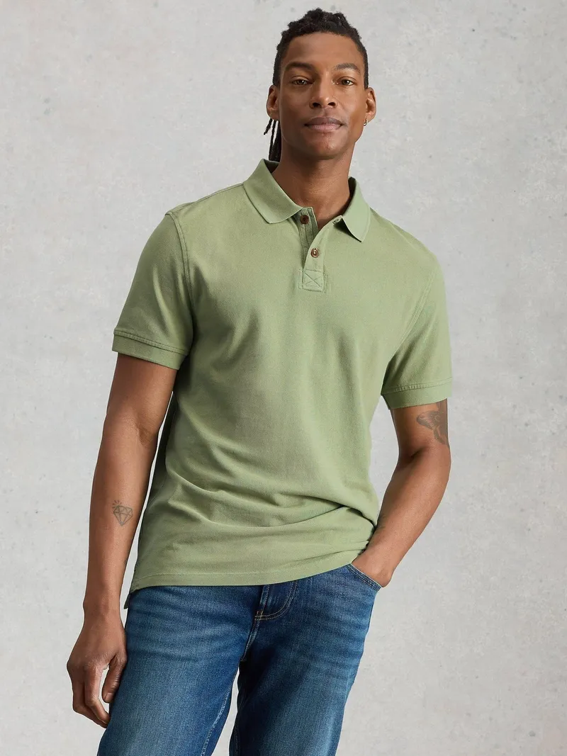 White Stuff Polohemd Utility - L/R, Hellgrün, – Produktbild 1 von 4