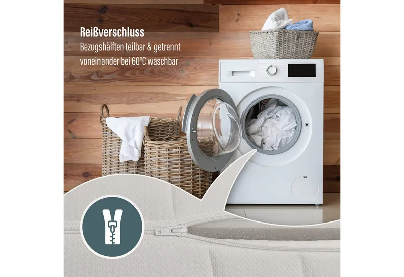 Beco Kaltschaummatratze Twin Sleep 7-Zonen Kaltschaummatratze 21 cm wendbar, Beco, 21 cm hoch, Allergikergeeignet, wendbar, waschbarer Bezug bis 60 °C – Produktbild 4 von 5