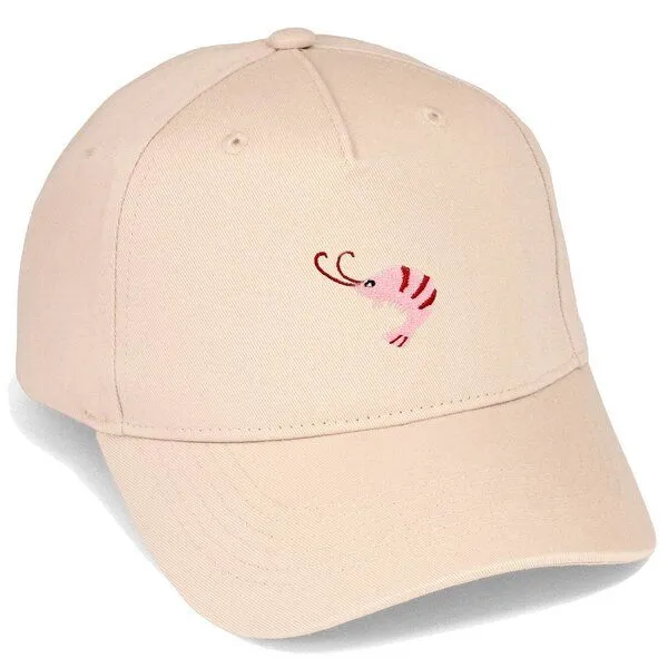 LIGARTI Bestickte Cap – Nele der Shrimp – LIGARTI Tiermanufaktur, Sand, – Produktbild 1 von 4