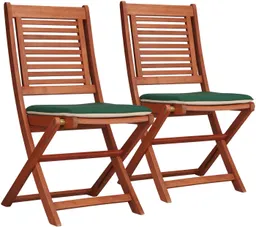 Merxx Merxx Gartenstuhl Cordoba (Set, 2 St), 2er Set, Eukalyptus, klappbar, braun, inkl. Wendeauflage – Produktbild 1 von 1