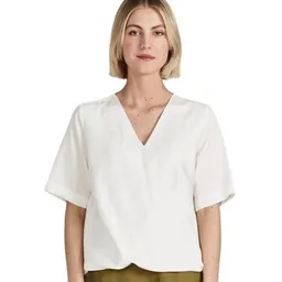 Givn Berlin Givn Berlin Wickelbluse MISHA aus TENCEL REFIBRA Lyocell - White – Produktbild 1 von 1