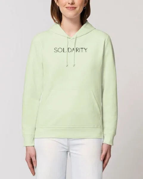 Human Family Human Family Bio Unisex Hoodie - "Drum - Solidarity", Hellgrün (green), – Produktbild 3 von 4