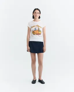 thinking mu Thinking MU Damen vegan T-Shirt Mirna Slim Fit Früchte Weiß – Produktbild 1 von 1