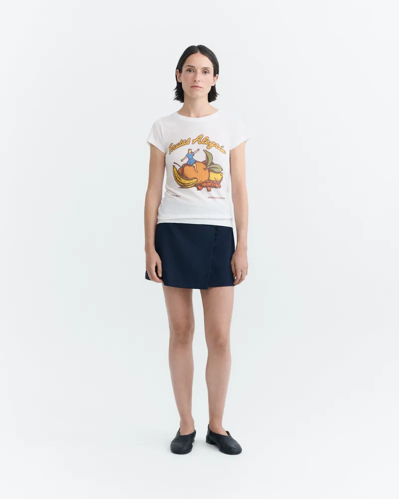 thinking mu Thinking MU Damen vegan T-Shirt Mirna Slim Fit Früchte Weiß, Weiß, – Produktbild 1 von 2