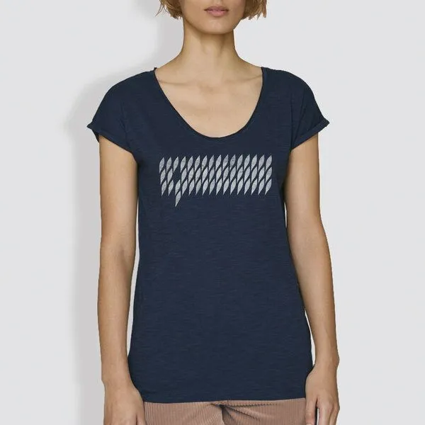 little kiwi little kiwi Damen T-Shirt "Tropfen", Navy, – Produktbild 1 von 3