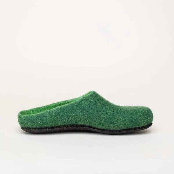 Magicfelt Magicfelt Filz-Hausschuh 709 aus 100% Merino-Wolle für Damen & Herren, Dunkel-grün, – Produktbild 2 von 4