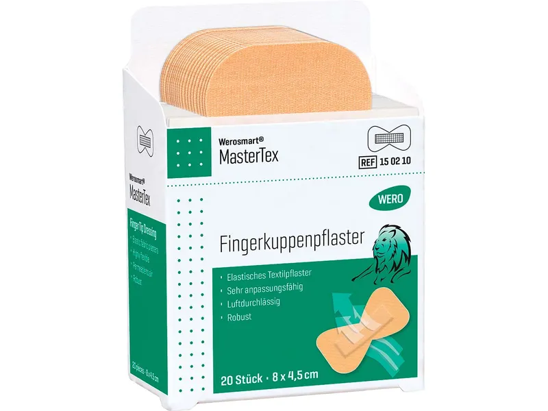 WERO WERO Werosmart MasterTex Fingerkuppenpflaster, 8 x 4,5 cm, 20 Stück für WERO Smart Box – Produktbild 1 von 1