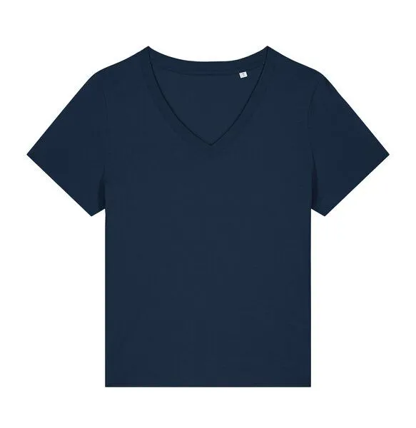 Greenspired Greenspired Nachhaltiges Damen V-Neck Shirt 155g/m² XS-XXL, Navy, – Produktbild 1 von 1