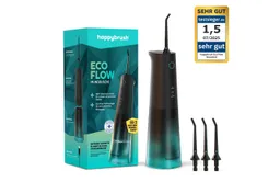 happybrush happybrush Munddusche Eco Flow Set - 100 Tage Probeputzen - bis 3 Wochen Power Akku, Aufsätze: 2 St., 240ml Wassertank – Produktbild 1 von 1