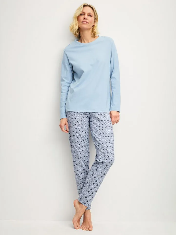 CALIDA CALIDA Pyjama Cotton Special Damen (2 tlg) weich, leicht und bequem, Grau, – Produktbild 3 von 4